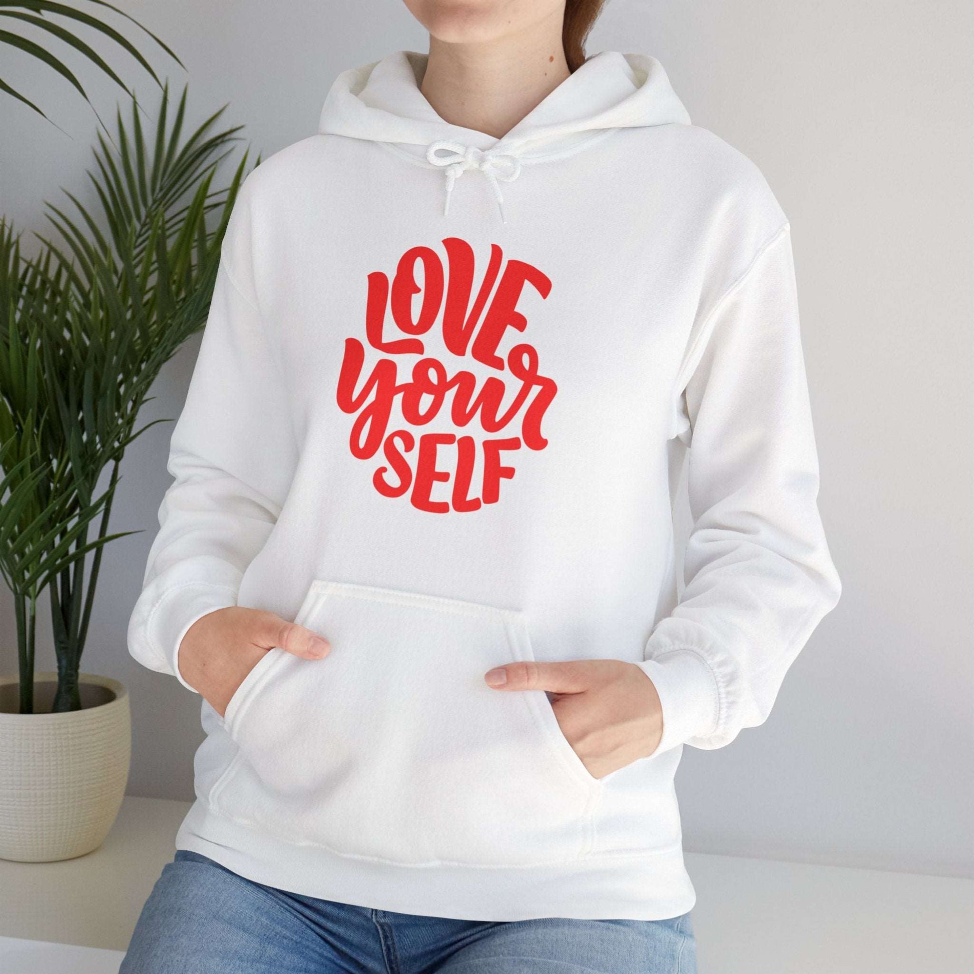 "Love Yourself: Cozy Comfort in Unisex Heavy Blend™ Hooded Sweatshirt"