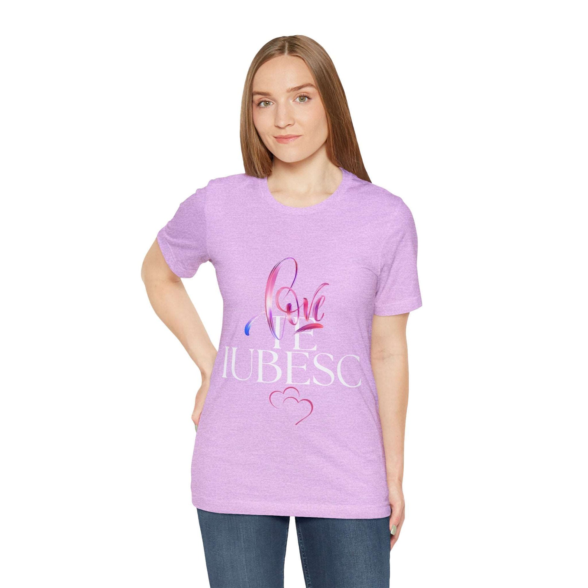 "Te Iubesc: Expressive Romanian Love Tee – Embrace Romance in Style"