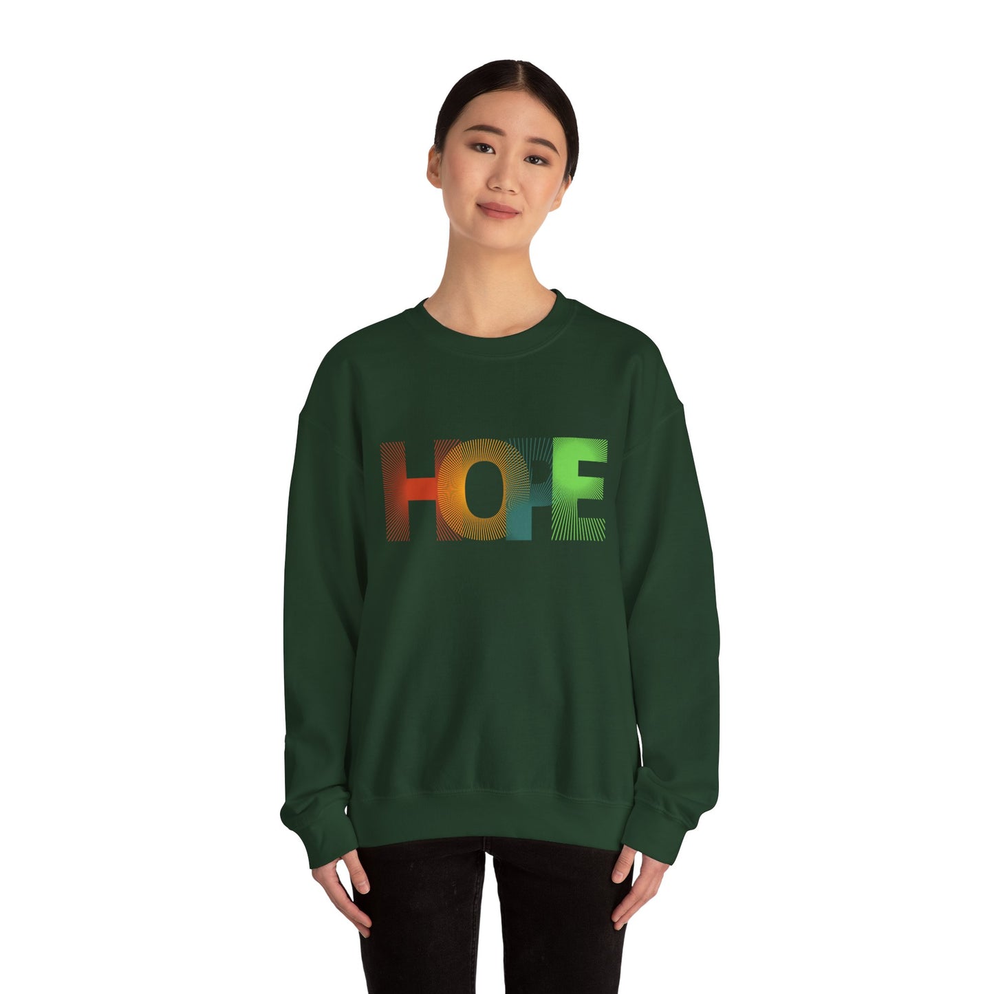 Hope Unisex Heavy Blend™ Crewneck Sweatshirt: Cozy Comfort with a Message