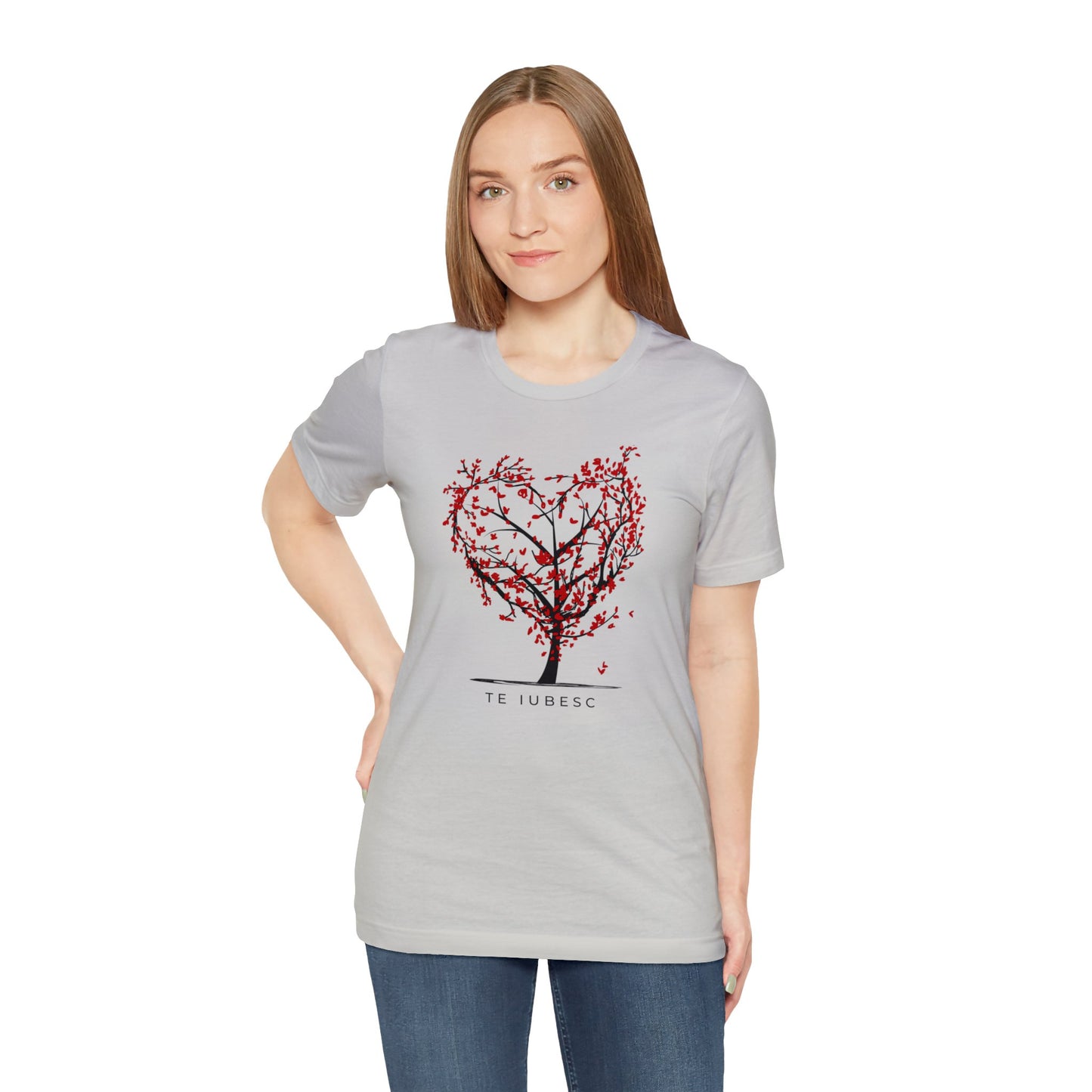 "Te Iubesc: Romanian Text Short Unisex Sleeve Tee – Wear Your Love Proudly"