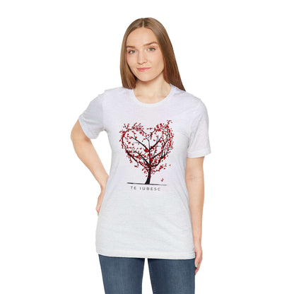 "Te Iubesc: Romanian Text Short Unisex Sleeve Tee – Wear Your Love Proudly"