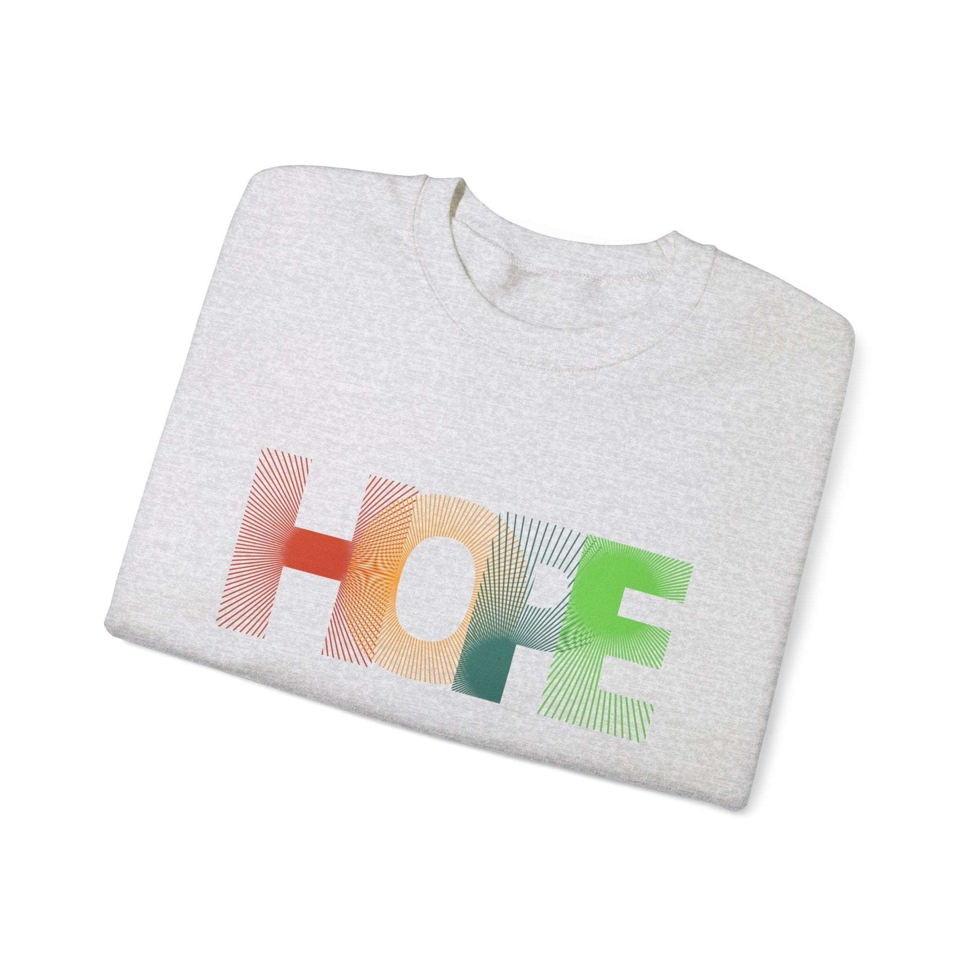 Hope Unisex Heavy Blend™ Crewneck Sweatshirt: Cozy Comfort with a Message