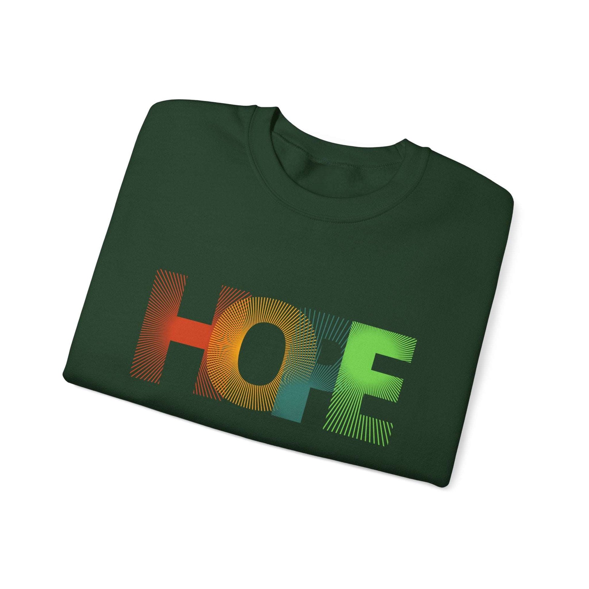 Hope Unisex Heavy Blend™ Crewneck Sweatshirt: Cozy Comfort with a Message