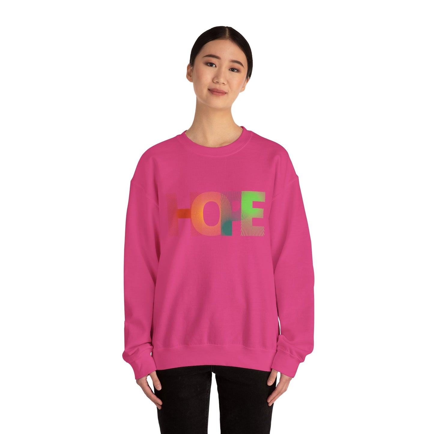 Hope Unisex Heavy Blend™ Crewneck Sweatshirt: Cozy Comfort with a Message