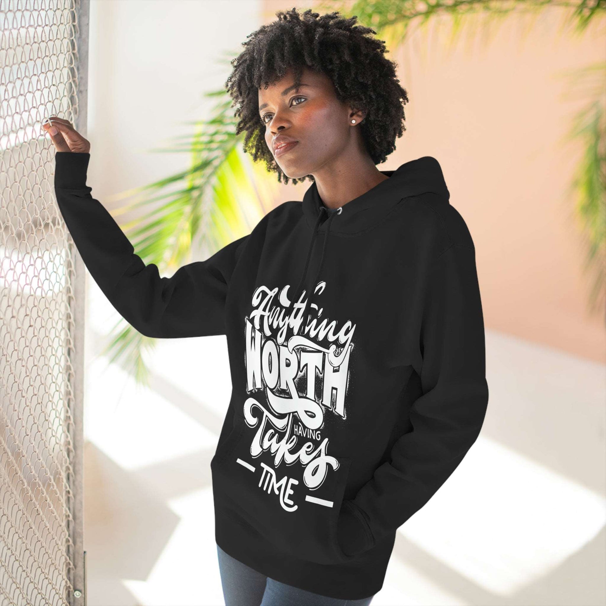 Three-Panel Fleece Hoodie