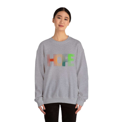 Hope Unisex Heavy Blend™ Crewneck Sweatshirt: Cozy Comfort with a Message