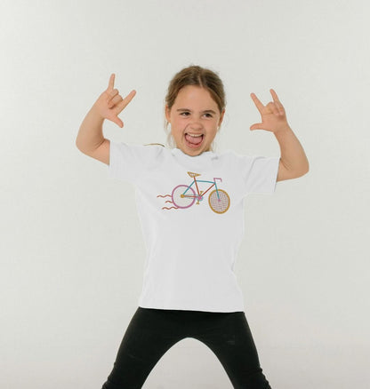 Unisex-Cycle Adventure Kids Basic T-Shirt  - Ride into Fun and Style