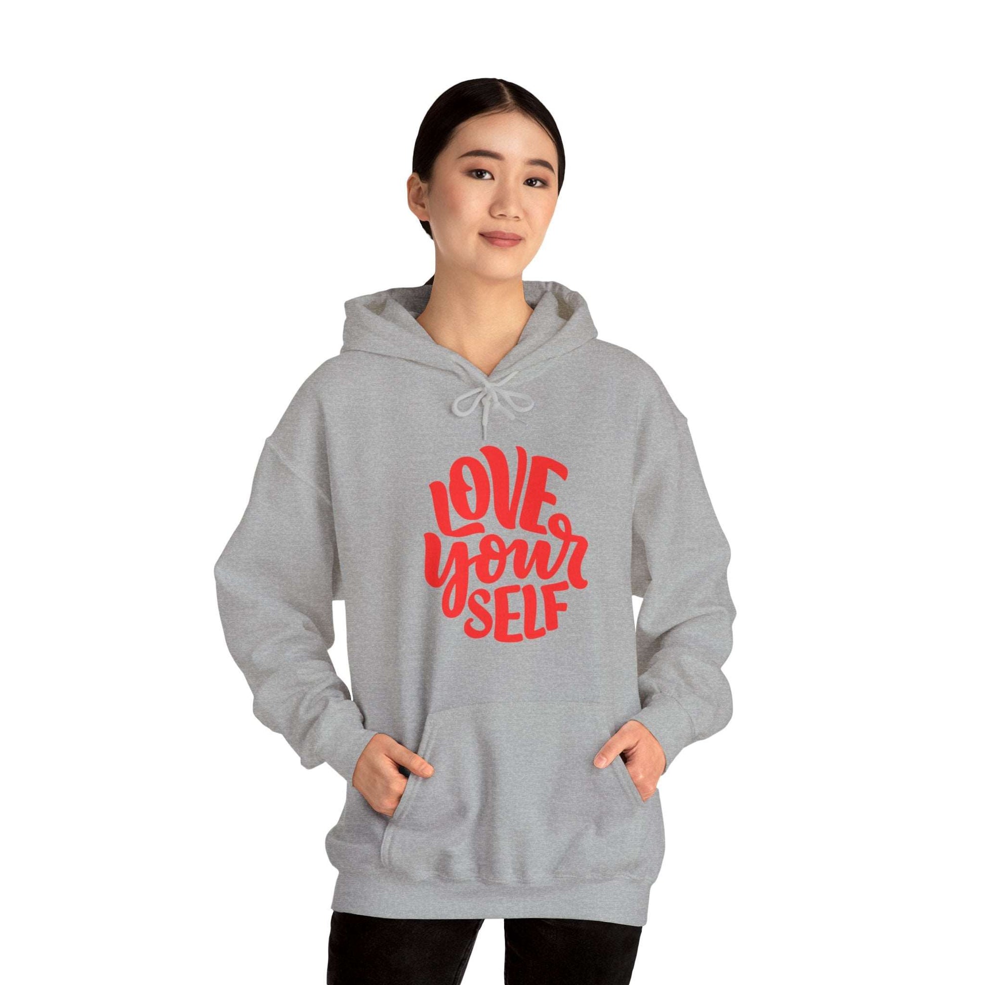 "Love Yourself: Cozy Comfort in Unisex Heavy Blend™ Hooded Sweatshirt"