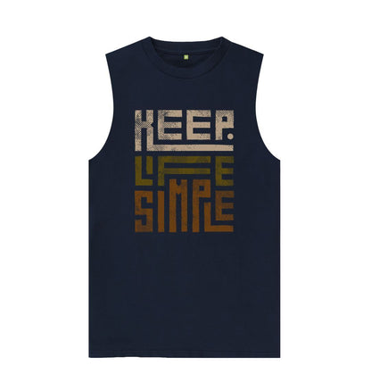 Navy Blue Keep It Simple Men's Vest \u2013 Effortless Style, Timeless Comfort