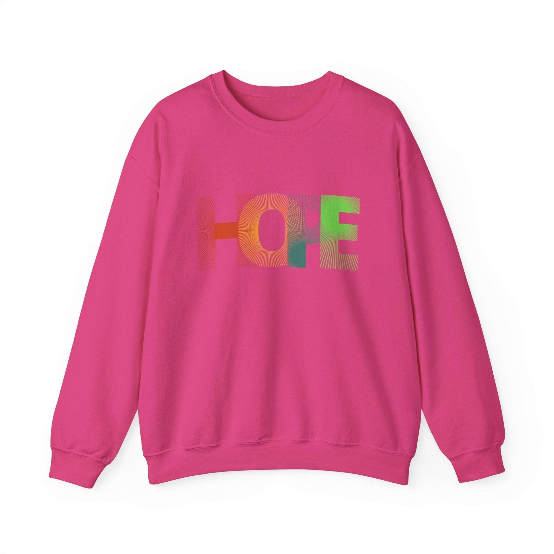 Hope Unisex Heavy Blend™ Crewneck Sweatshirt: Cozy Comfort with a Message