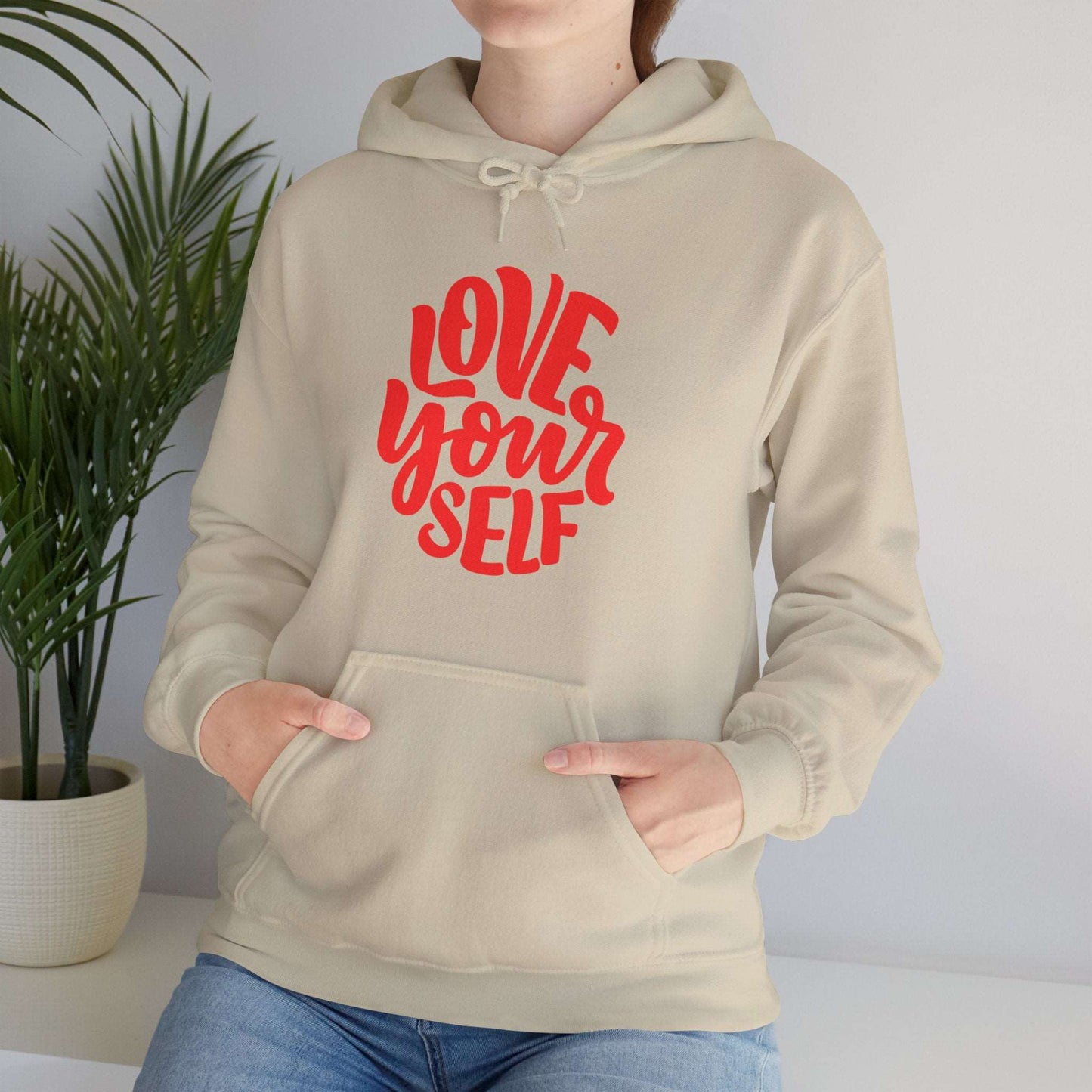 "Love Yourself: Cozy Comfort in Unisex Heavy Blend™ Hooded Sweatshirt"