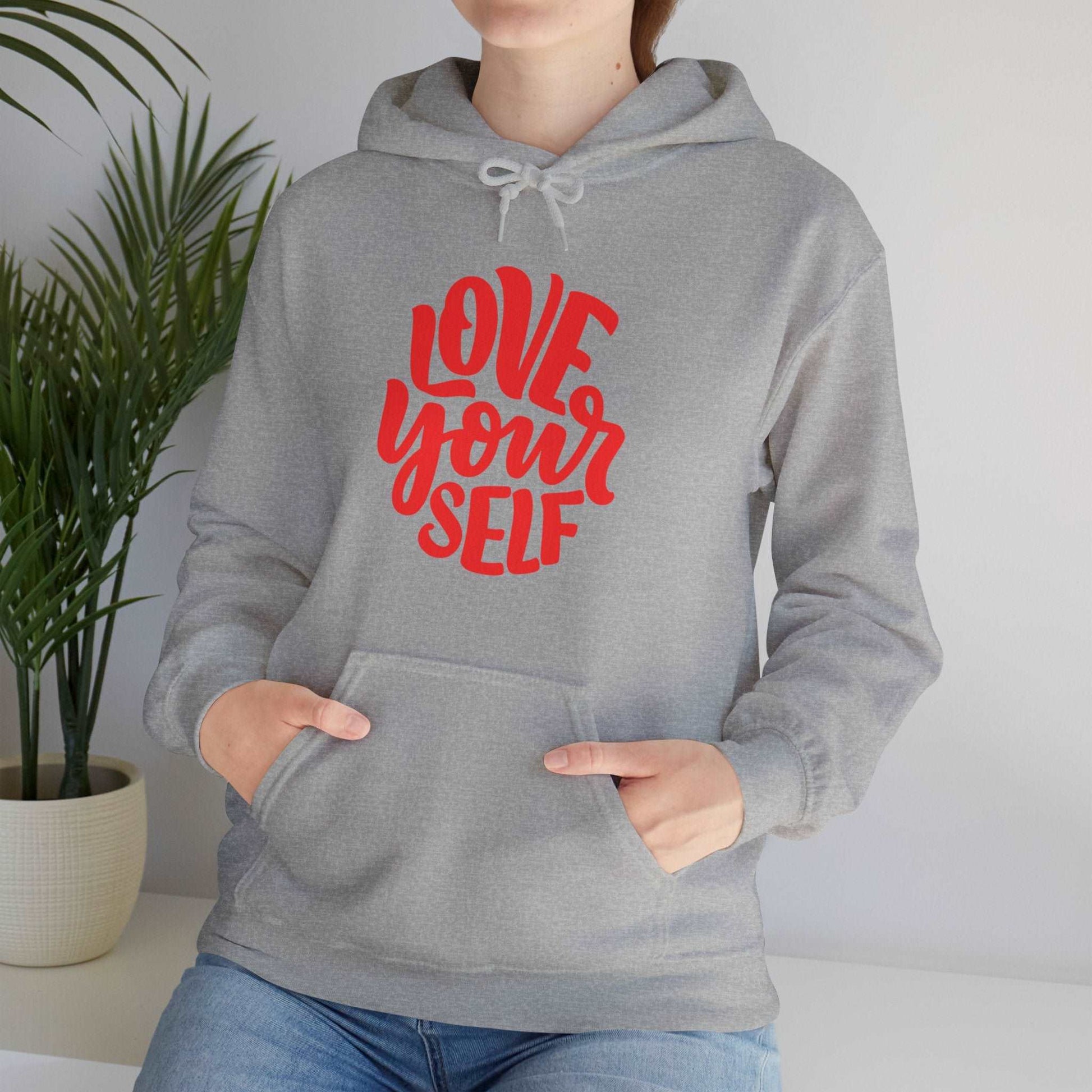 "Love Yourself: Cozy Comfort in Unisex Heavy Blend™ Hooded Sweatshirt"