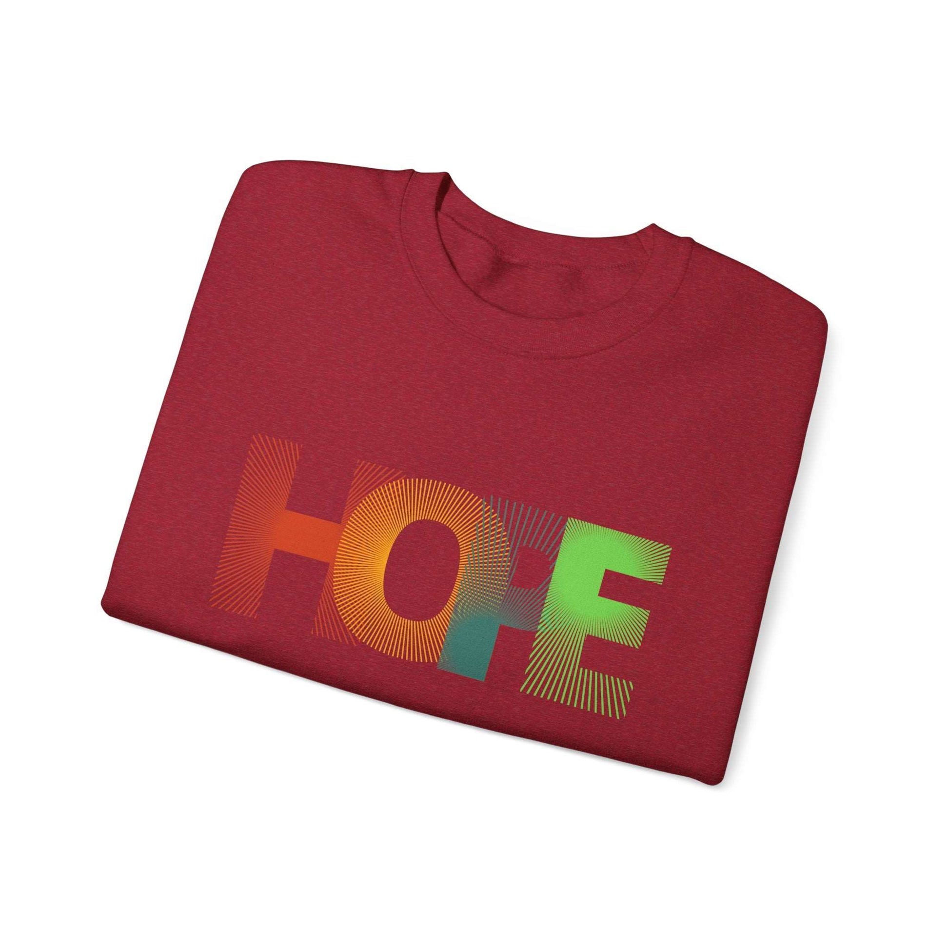 Hope Unisex Heavy Blend™ Crewneck Sweatshirt: Cozy Comfort with a Message