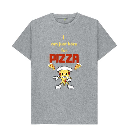 Athletic Grey I'm Just Here for Pizza Unisex Tee - A Slice of Humor in Every Bite