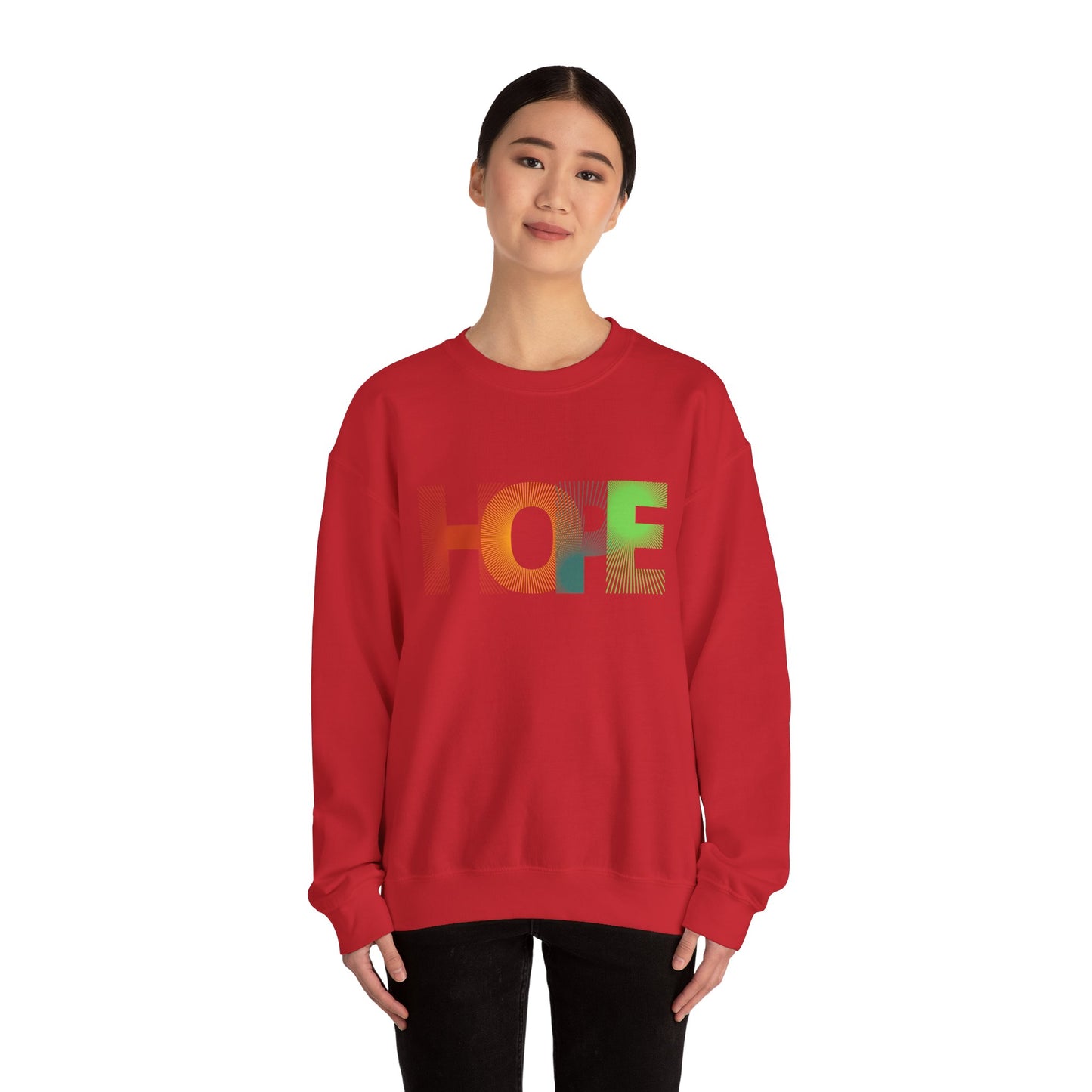 Hope Unisex Heavy Blend™ Crewneck Sweatshirt: Cozy Comfort with a Message