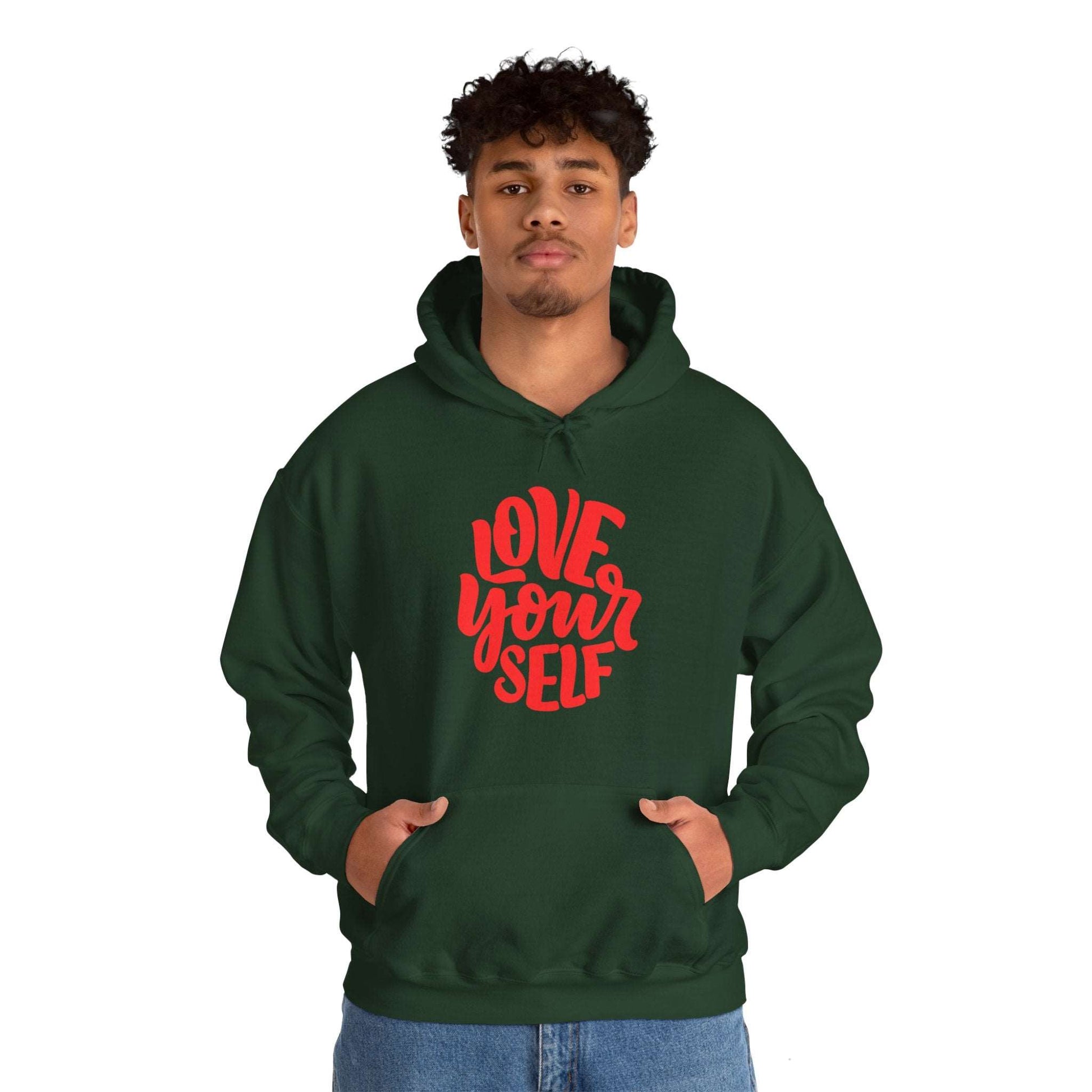 "Love Yourself: Cozy Comfort in Unisex Heavy Blend™ Hooded Sweatshirt"