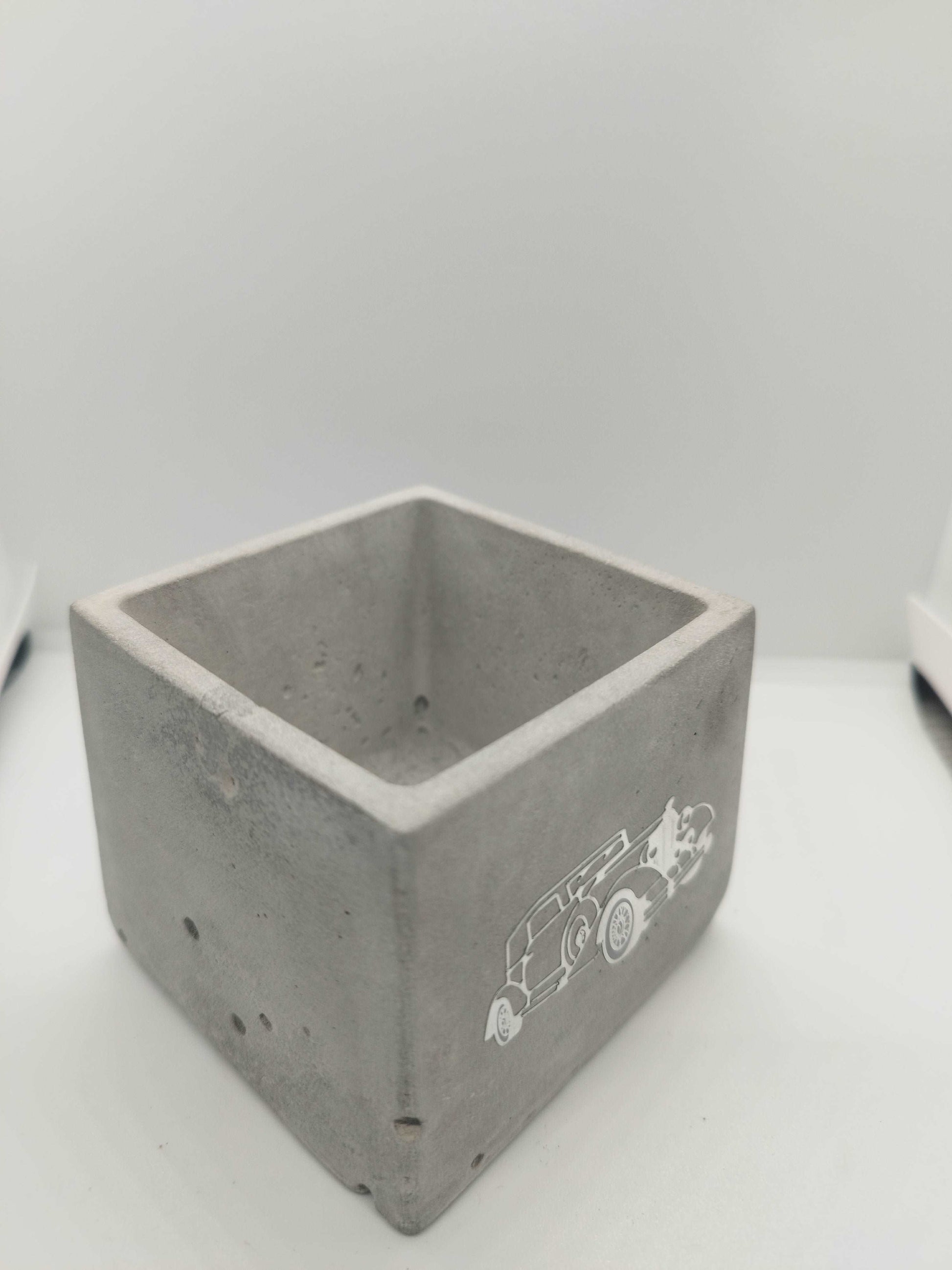 Urban Elegance: Handcrafted Concrete Jar for Candles, Plants, and Treasures