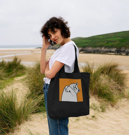 Sunny Whiskers Smiley Cat Tote Bag – Carry Joy Everywhere You Go!