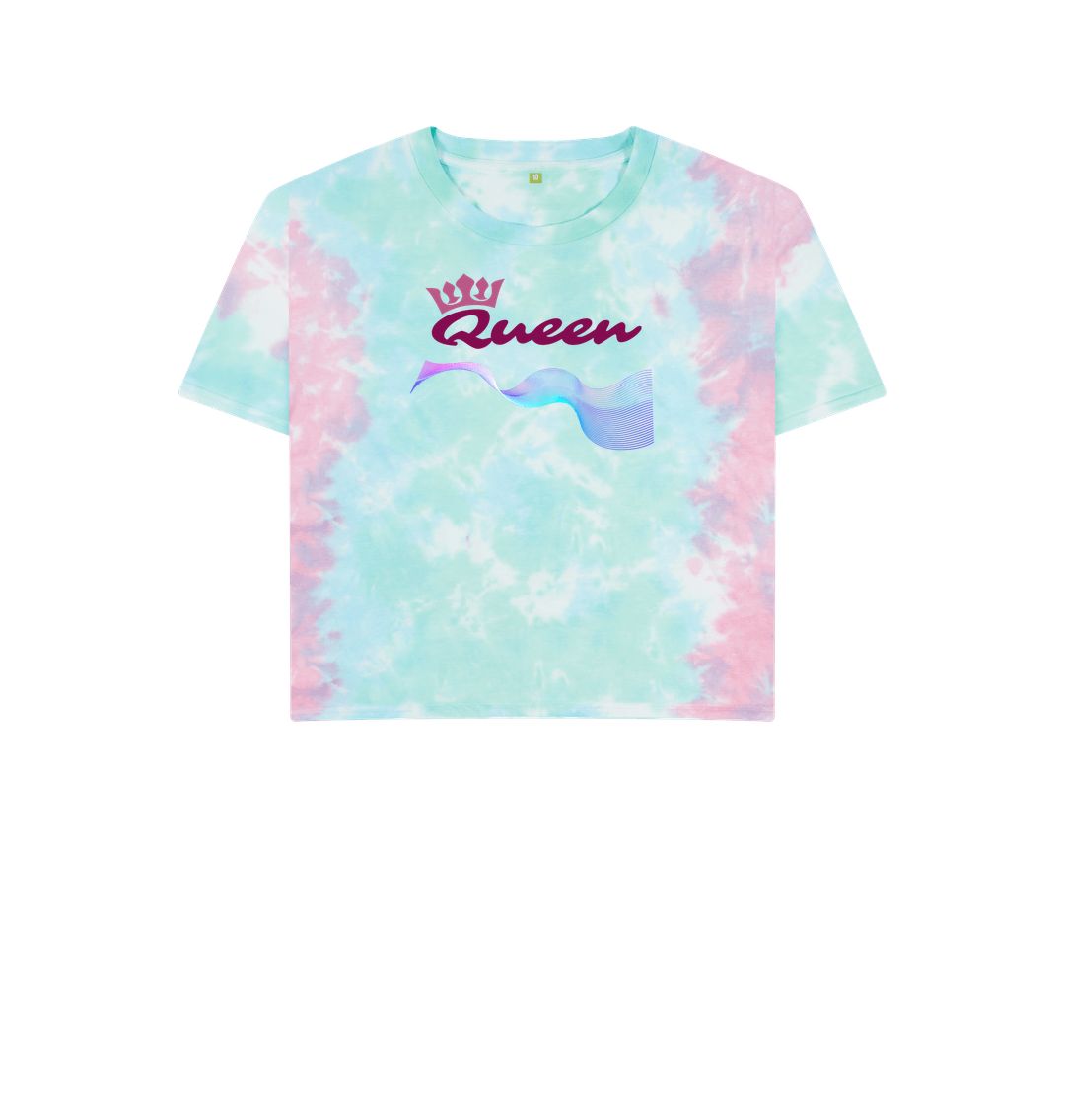 Pastel Tie Dye Queen Boxy Tee: Rule Your Style Kingdom