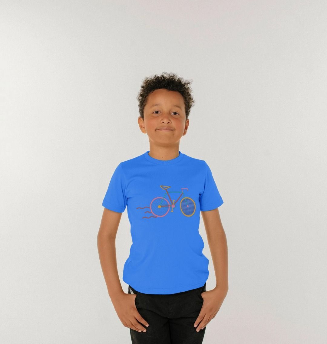 Unisex-Cycle Adventure Kids Basic T-Shirt  - Ride into Fun and Style