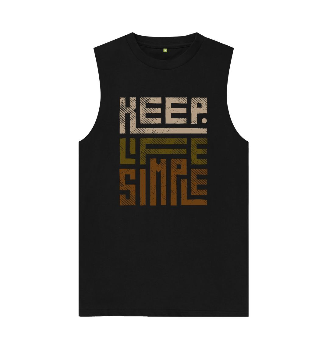 Black Keep It Simple Men's Vest \u2013 Effortless Style, Timeless Comfort