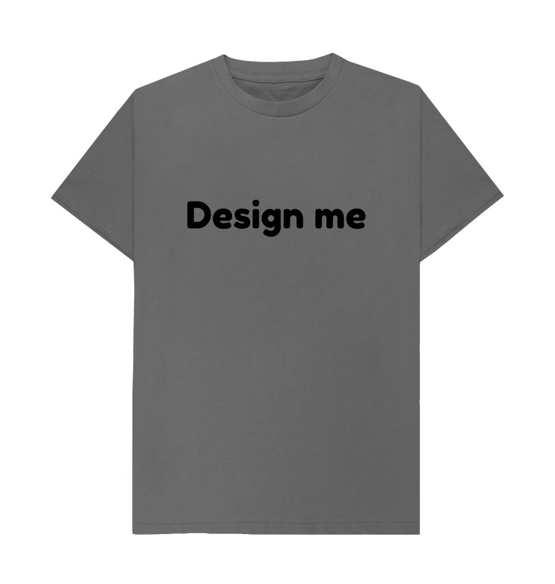 Slate Grey Customised Printing At Your DoorStep Unisex Round Neck Tee Shirt