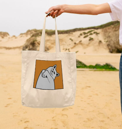 Sunny Whiskers Smiley Cat Tote Bag – Carry Joy Everywhere You Go!