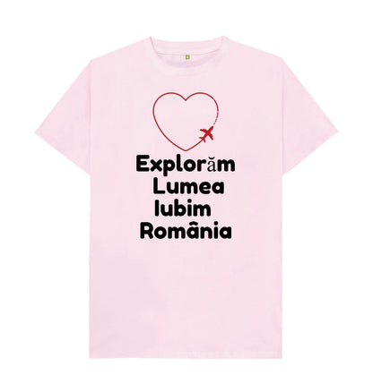 Pink Exploring the World, Loving Romania Unisex Tee - Proud Romaminian