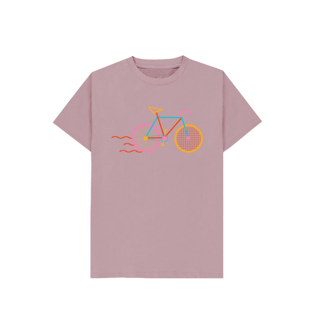 Mauve Unisex-Cycle Adventure Kids Basic T-Shirt  - Ride into Fun and Style