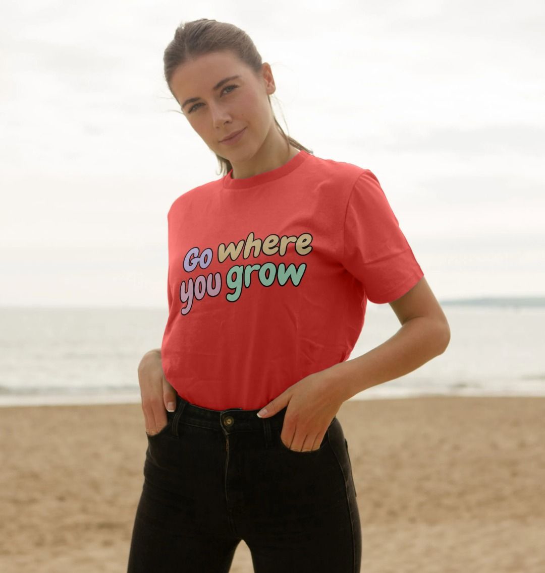 Go Where You Grow Unisex Basic Tee: Embrace the Journey