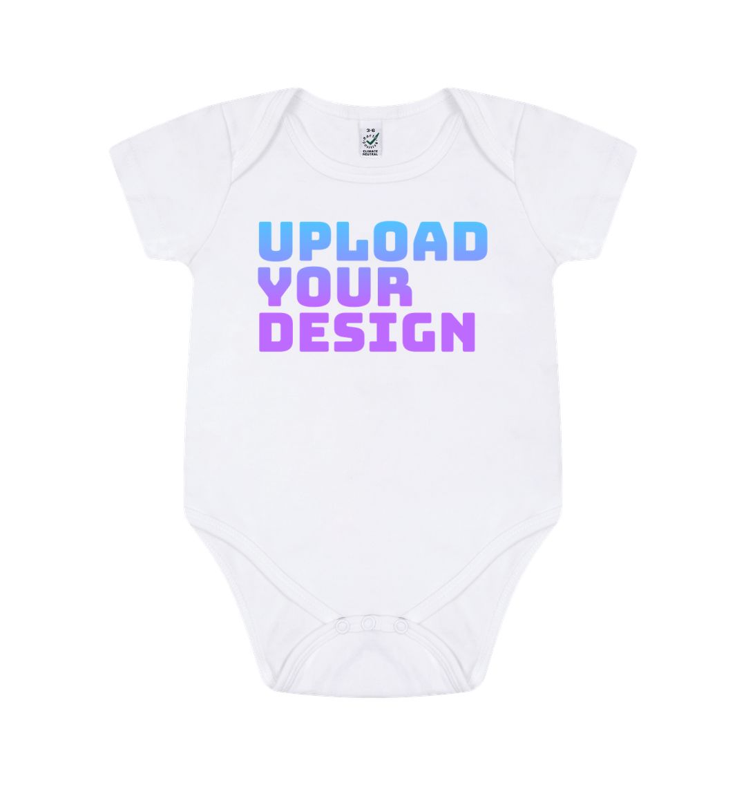 White Adorable Custom Print-On-Demand Baby Garments: Personalized Cuteness for Your Little Ones