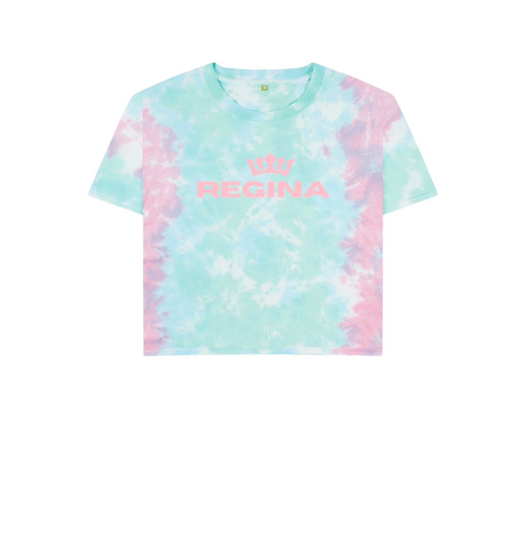 Pastel Tie Dye REGINA Boxy Tee: \u00cembr\u0103\u021bi\u0219eaz\u0103-\u021bi Noble\u021bea cu Stil