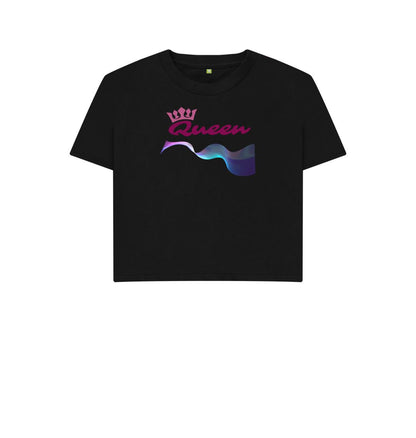 Black Queen Boxy Tee: Rule Your Style Kingdom