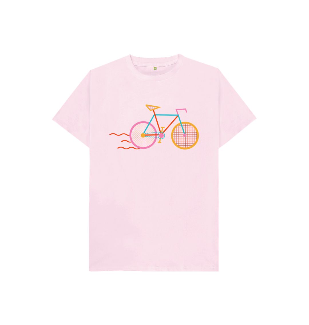 Pink Unisex-Cycle Adventure Kids Basic T-Shirt  - Ride into Fun and Style