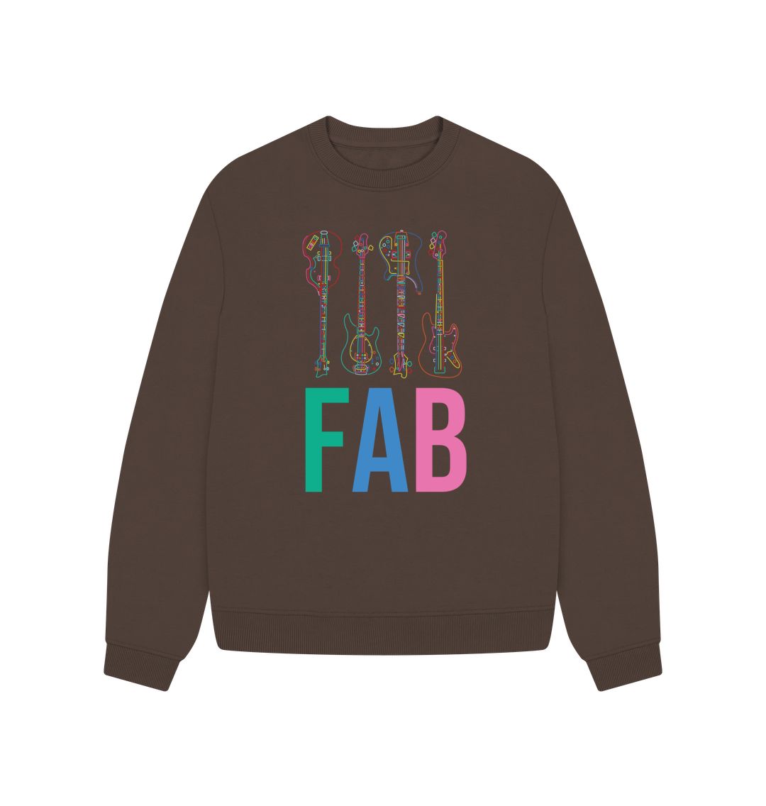 Chocolate FAB Guitars Harmony Haven Ladies Jumper