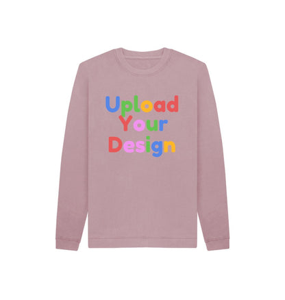 Mauve Customized Comfort: Print-On-Demand Kids Jumpers for Trendy Tots