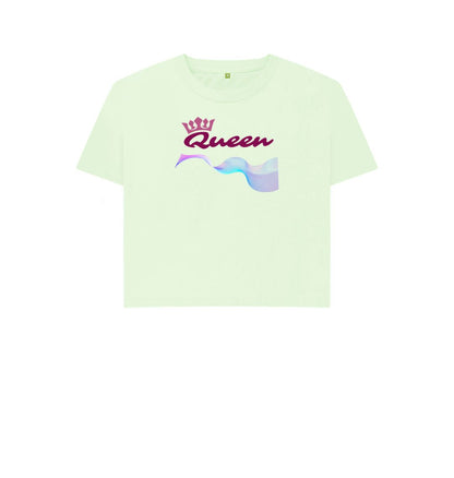 Pastel Green Queen Boxy Tee: Rule Your Style Kingdom