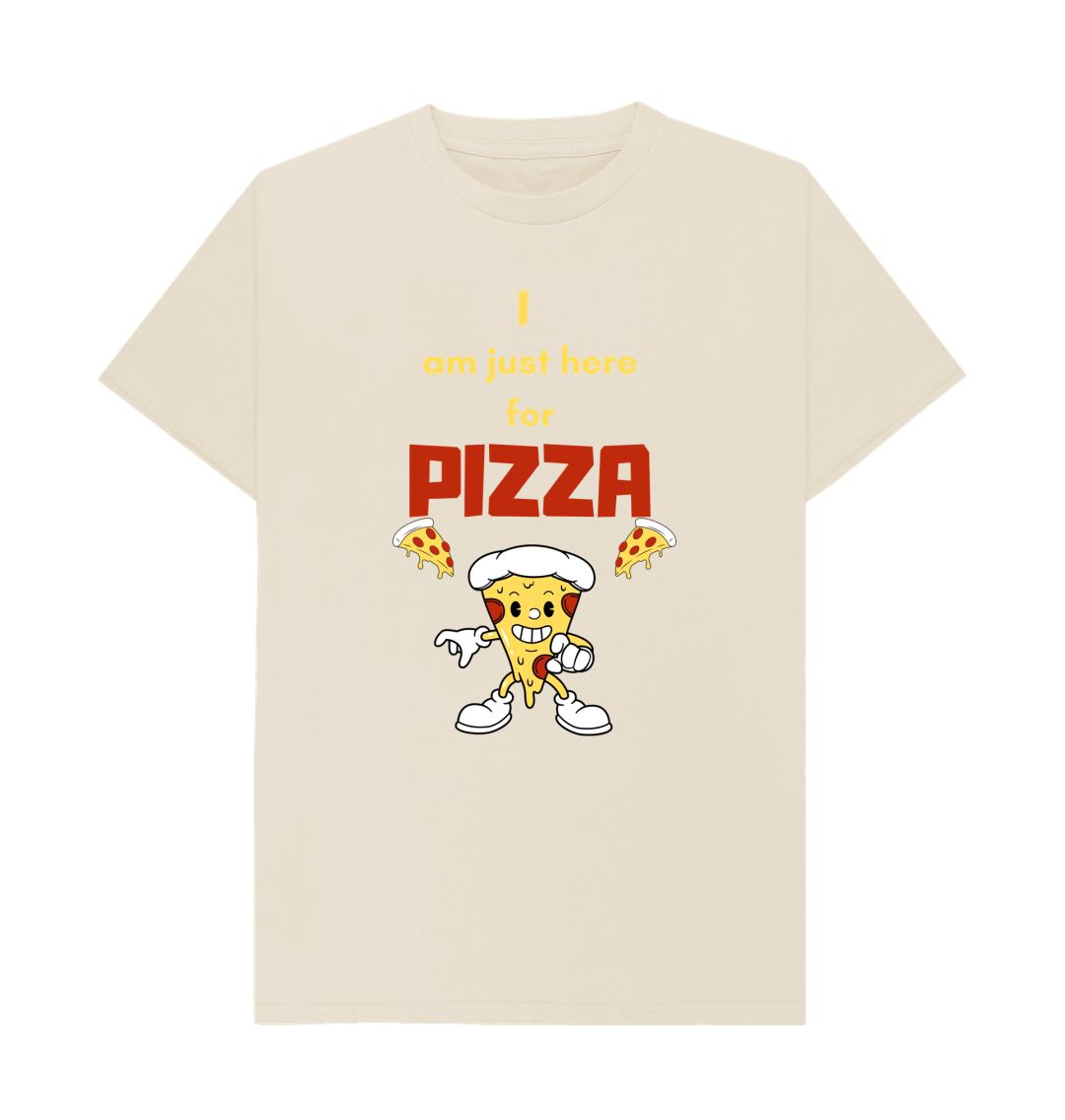 Oat I'm Just Here for Pizza Unisex Tee - A Slice of Humor in Every Bite