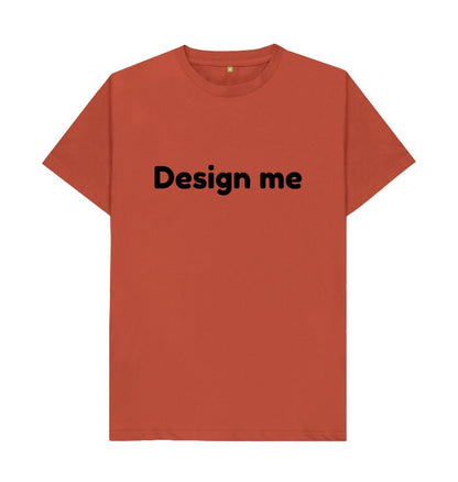 Rust Customised Printing At Your DoorStep Unisex Round Neck Tee Shirt