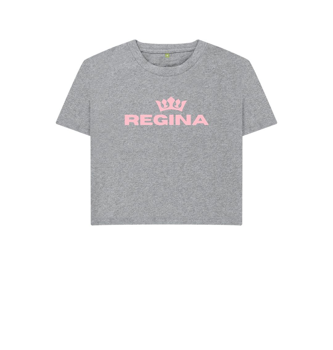 Athletic Grey REGINA Boxy Tee: \u00cembr\u0103\u021bi\u0219eaz\u0103-\u021bi Noble\u021bea cu Stil