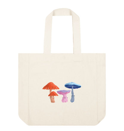 Natural Enchanting Forest Fungi: Mushroom Medley Double-Sided Tote Bag