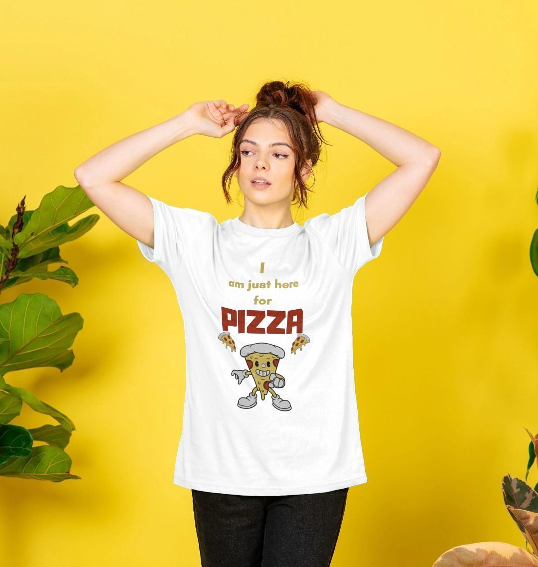 I'm Just Here for Pizza Unisex Tee - A Slice of Humor in Every Bite