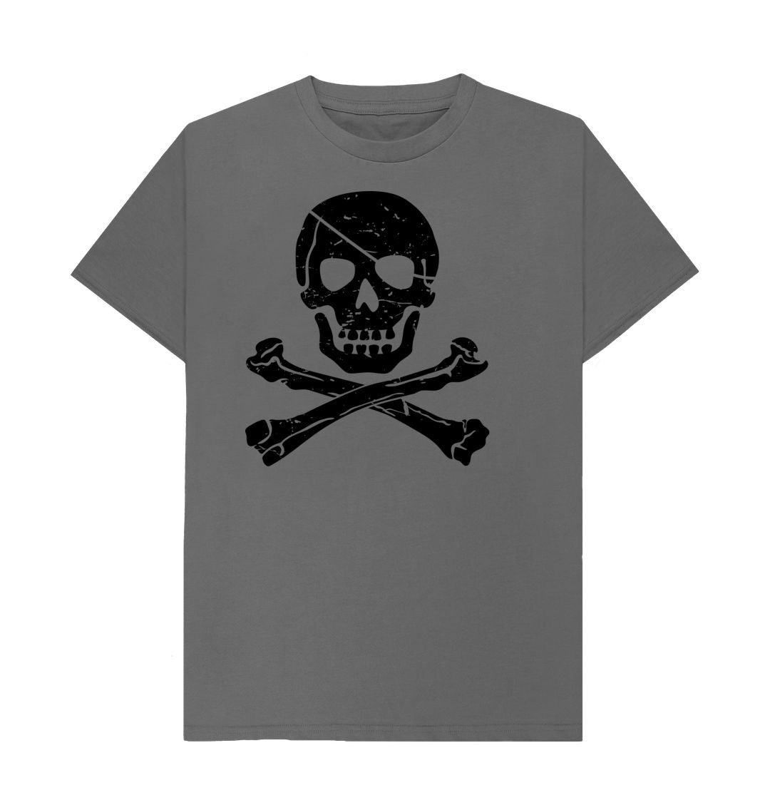 Slate Grey Men's Basic Danger Sign T-Shirt: A Bold Statement of Style and Attitude