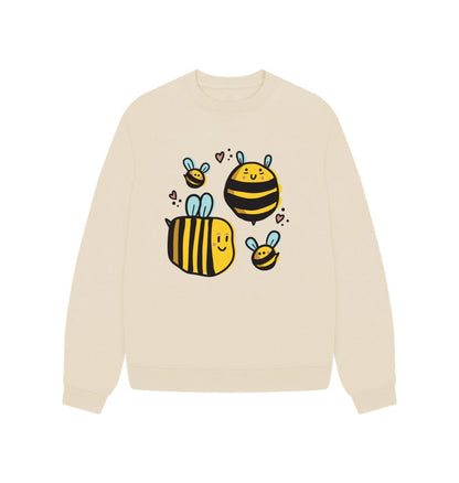 Oat Buzzing Elegance Women's Oversized Honey Bee Jumper